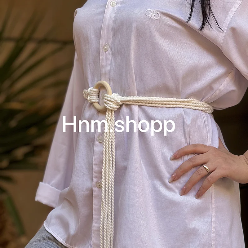 کمربند مکرومه بافی کتان