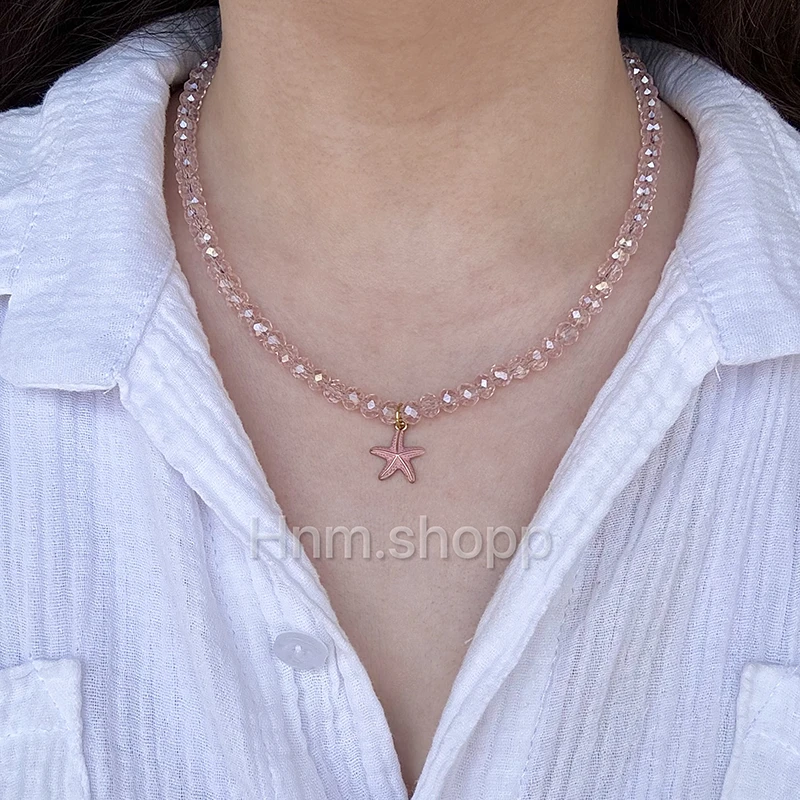 گردنبند کریستالی و ستاره دریایی