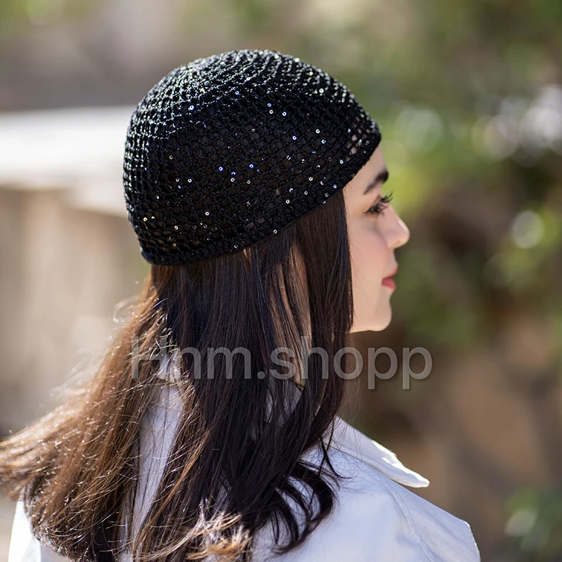 کلاه قلاببافی پولکدار