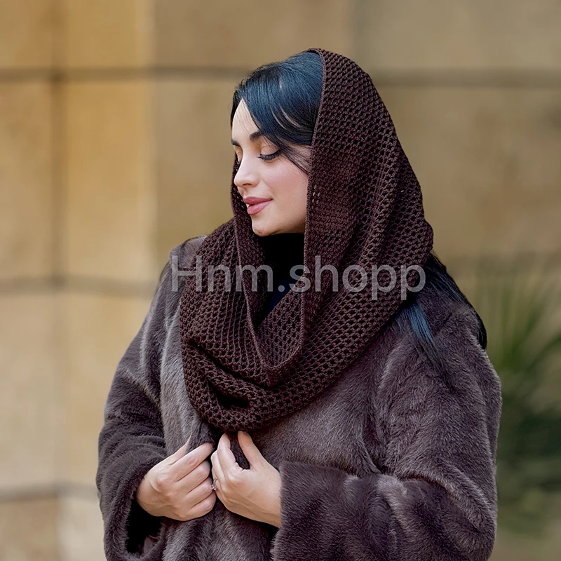 شال رینگی قلاببافی